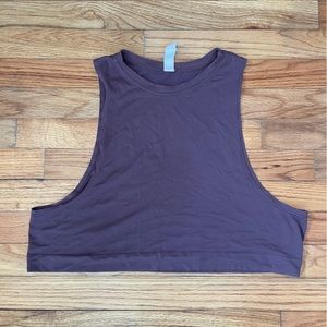 Small athletic purple crop top